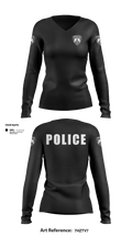 New York Mills Police Department 96778622 Women's Long Sleeve V-neck Shirt - 16 (1)