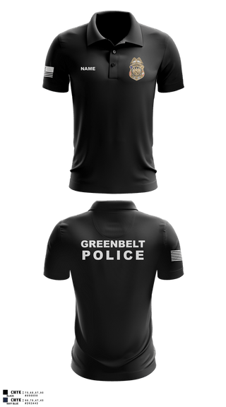 Short Sleeve Performance Polo, Greenbelt Police Department, Police, Teamtime, Team time, sublimation, custom sports apparel, team uniforms, spirit wear, spiritwear, sports uniforms, custom shirts, team store, custom team store, fundraiser sports, apparel fundraiser