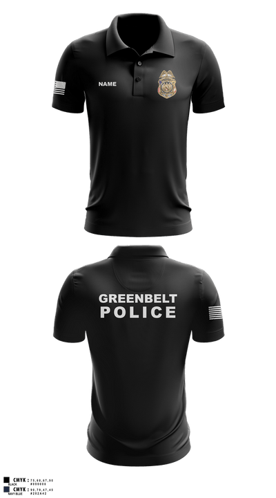 Greenbelt Police Department 4666153 Short Sleeve Performance Polo - 2