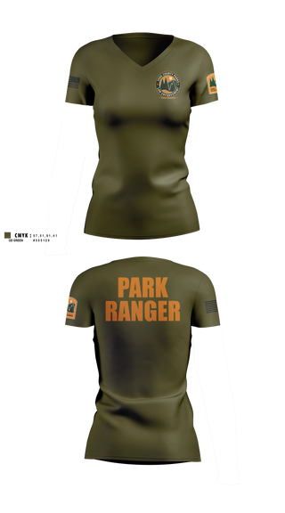 Womens Short Sleeve Vneck Shirt, York County Park Ranger Division, Police, Teamtime, Team time, sublimation, custom sports apparel, team uniforms, spirit wear, spiritwear, sports uniforms, custom shirts, team store, custom team store, fundraiser sports, apparel fundraiser