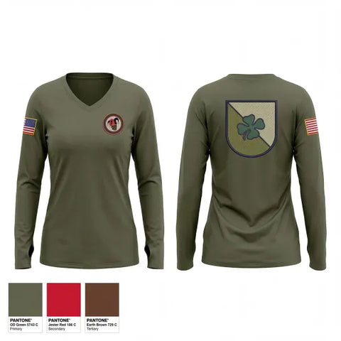 Womens Long Sleeve Vneck Shirt, 887 esfs, Air Force, Teamtime, Team time, sublimation, custom sports apparel, team uniforms, spirit wear, spiritwear, sports uniforms, custom shirts, team store, custom team store, fundraiser sports, apparel fundraiser