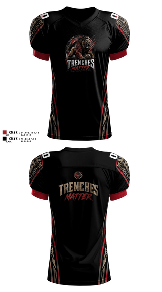 Football Jersey, Trenches Matter, , Teamtime, Team time, sublimation, custom sports apparel, team uniforms, spirit wear, spiritwear, sports uniforms, custom shirts, team store, custom team store, fundraiser sports, apparel fundraiser