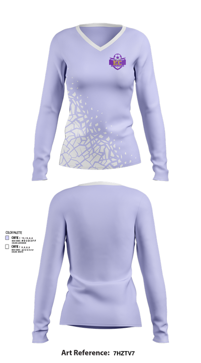 EC Soccer 42640852 Women's Long Sleeve V-neck Shirt - 51