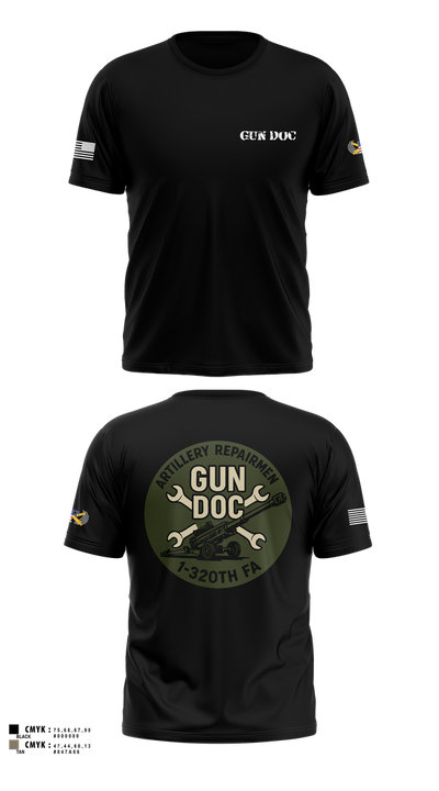 ARMT 1-320th Field Artillery 11716991 Short Sleeve Performance Shirt - 1