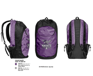 Gear Bag, Knights Baseball Club, Baseball, Teamtime, Team time, sublimation, custom sports apparel, team uniforms, spirit wear, spiritwear, sports uniforms, custom shirts, team store, custom team store, fundraiser sports, apparel fundraiser