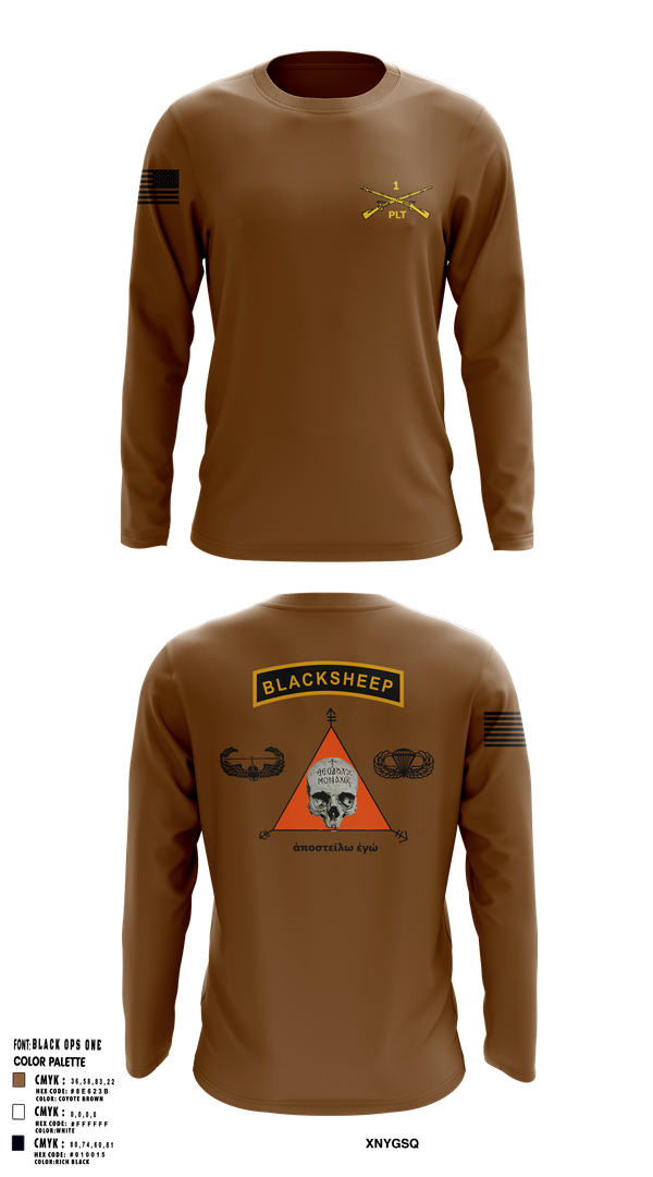 Long Sleeve Performance Shirt, 1st PLT B Co 1-173IN, , Teamtime, Team time, sublimation, custom sports apparel, team uniforms, spirit wear, spiritwear, sports uniforms, custom shirts, team store, custom team store, fundraiser sports, apparel fundraiser