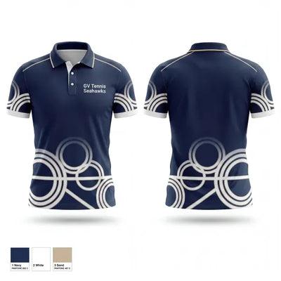 GV Tennis Seahawks 31842995 Short Sleeve Performance Polo - 1