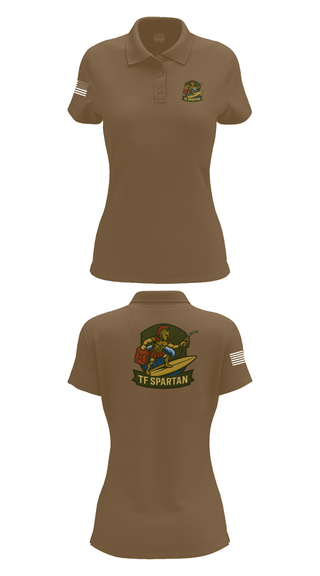 Womens Short Sleeve Performance Polo, Task Force Spartan, , Teamtime, Team time, sublimation, custom sports apparel, team uniforms, spirit wear, spiritwear, sports uniforms, custom shirts, team store, custom team store, fundraiser sports, apparel fundraiser