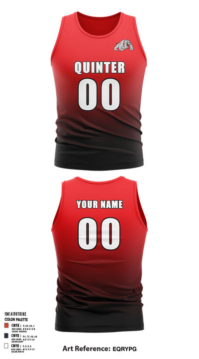Quinter High School Cross Country 91524533 Tank Top - 1