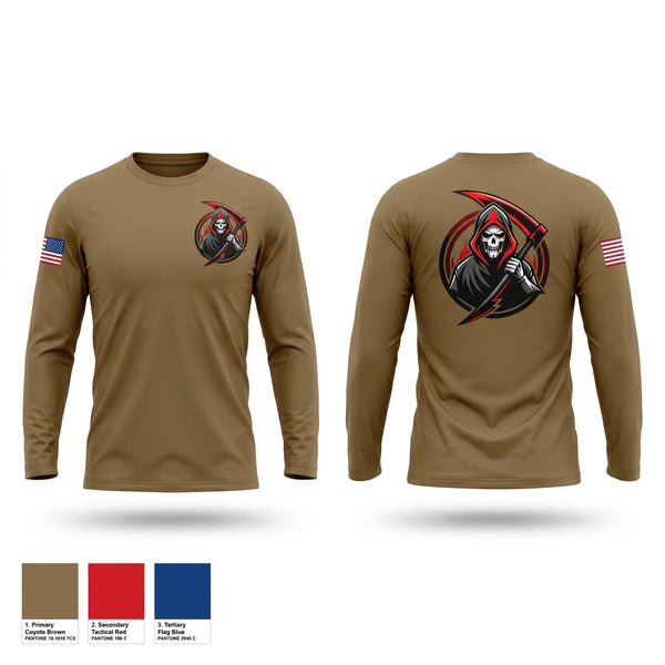 Long Sleeve Performance Shirt, Reaper Platoon, Army, Teamtime, Team time, sublimation, custom sports apparel, team uniforms, spirit wear, spiritwear, sports uniforms, custom shirts, team store, custom team store, fundraiser sports, apparel fundraiser