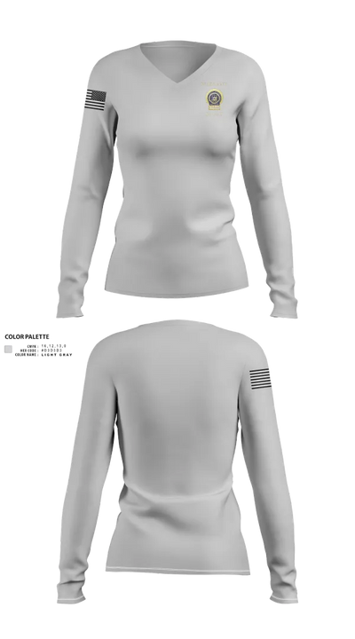 NCSD Warrant Squad 52511437 Women's Long Sleeve V-neck Shirt - 22