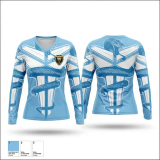 Womens Long Sleeve Vneck Shirt, Lady mambas, , Teamtime, Team time, sublimation, custom sports apparel, team uniforms, spirit wear, spiritwear, sports uniforms, custom shirts, team store, custom team store, fundraiser sports, apparel fundraiser