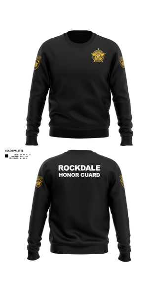 Crew Neck Sweatshirt, Rockdale County SO Honor Guard, Police, Teamtime, Team time, sublimation, custom sports apparel, team uniforms, spirit wear, spiritwear, sports uniforms, custom shirts, team store, custom team store, fundraiser sports, apparel fundraiser