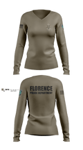 Florence Police Department 6772960 Women's Long Sleeve V-neck Shirt - 2