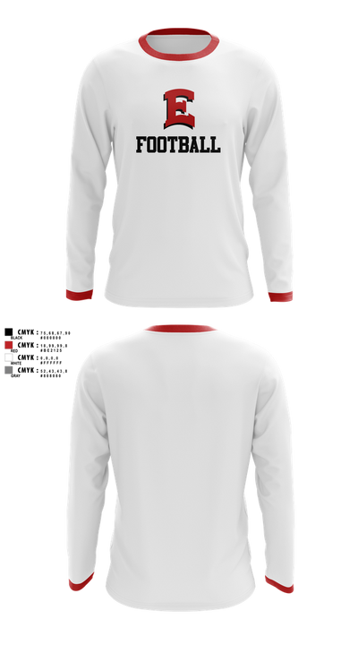 East Scarlets Football 34807751 Long Sleeve Performance Shirt 1