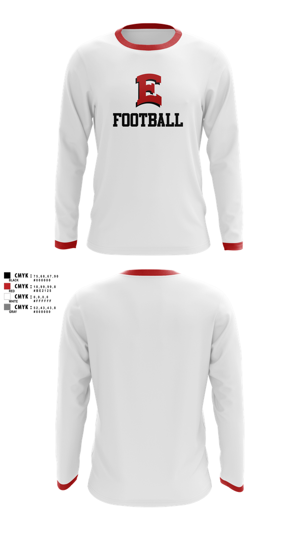 Long Sleeve Performance Shirt, East Scarlets Football, , Teamtime, Team time, sublimation, custom sports apparel, team uniforms, spirit wear, spiritwear, sports uniforms, custom shirts, team store, custom team store, fundraiser sports, apparel fundraiser