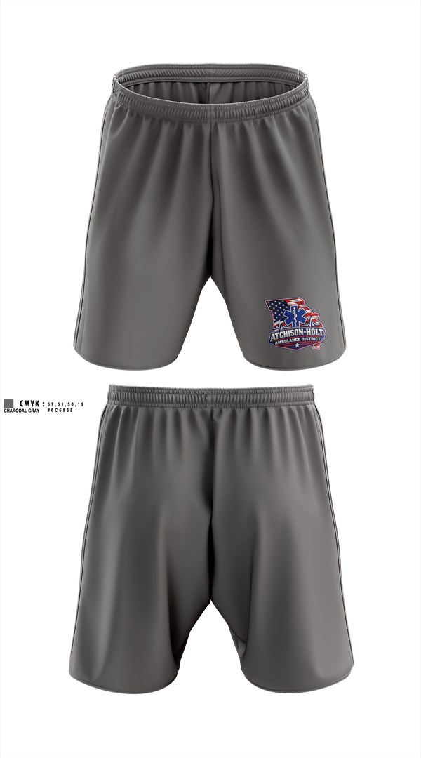 Athletic Shorts With Pockets, Atchison Holt Ambulance District, EMS/EMT, Teamtime, Team time, sublimation, custom sports apparel, team uniforms, spirit wear, spiritwear, sports uniforms, custom shirts, team store, custom team store, fundraiser sports, apparel fundraiser