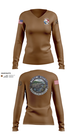 Womens Long Sleeve Vneck Shirt, MSRON TWO, Navy, Teamtime, Team time, sublimation, custom sports apparel, team uniforms, spirit wear, spiritwear, sports uniforms, custom shirts, team store, custom team store, fundraiser sports, apparel fundraiser