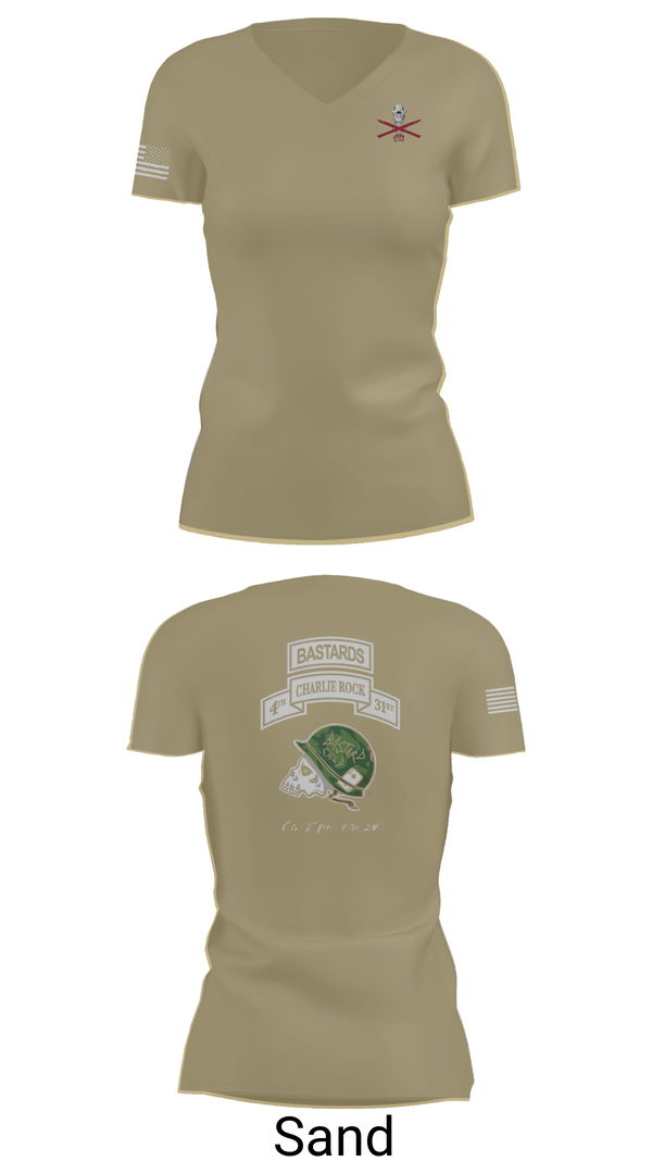 Womens Short Sleeve Vneck Shirt, Charlie Rock, 4-31 IN, 2IBCT, 10MTN, , Teamtime, Team time, sublimation, custom sports apparel, team uniforms, spirit wear, spiritwear, sports uniforms, custom shirts, team store, custom team store, fundraiser sports, apparel fundraiser