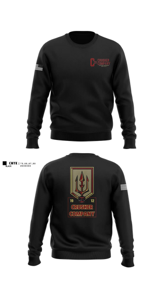 Crew Neck Sweatshirt, Crusher Company, Army, Teamtime, Team time, sublimation, custom sports apparel, team uniforms, spirit wear, spiritwear, sports uniforms, custom shirts, team store, custom team store, fundraiser sports, apparel fundraiser