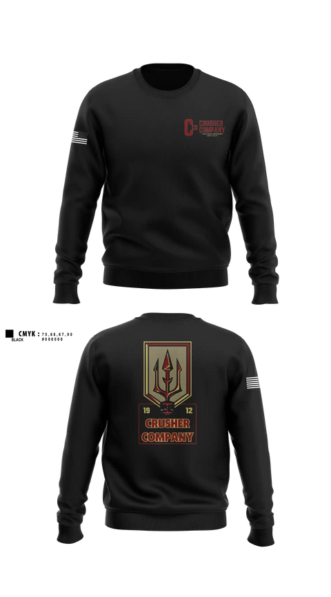 Crew Neck Sweatshirt, Crusher Company, Army, Teamtime, Team time, sublimation, custom sports apparel, team uniforms, spirit wear, spiritwear, sports uniforms, custom shirts, team store, custom team store, fundraiser sports, apparel fundraiser