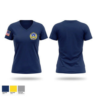 Womens Short Sleeve Vneck Shirt, LANDRUM EMS, EMS/EMT, Teamtime, Team time, sublimation, custom sports apparel, team uniforms, spirit wear, spiritwear, sports uniforms, custom shirts, team store, custom team store, fundraiser sports, apparel fundraiser