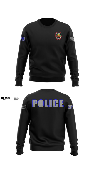 Crew Neck Sweatshirt, Carrollton Police Department, Police, Teamtime, Team time, sublimation, custom sports apparel, team uniforms, spirit wear, spiritwear, sports uniforms, custom shirts, team store, custom team store, fundraiser sports, apparel fundraiser