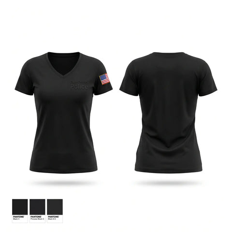 Womens Short Sleeve Vneck Shirt, Cape Charles Police, Police, Teamtime, Team time, sublimation, custom sports apparel, team uniforms, spirit wear, spiritwear, sports uniforms, custom shirts, team store, custom team store, fundraiser sports, apparel fundraiser