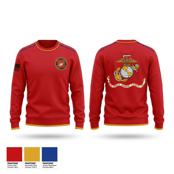 Crew Neck Sweatshirt, DELTA FORCE MARINE CADETS, Marines, Teamtime, Team time, sublimation, custom sports apparel, team uniforms, spirit wear, spiritwear, sports uniforms, custom shirts, team store, custom team store, fundraiser sports, apparel fundraiser