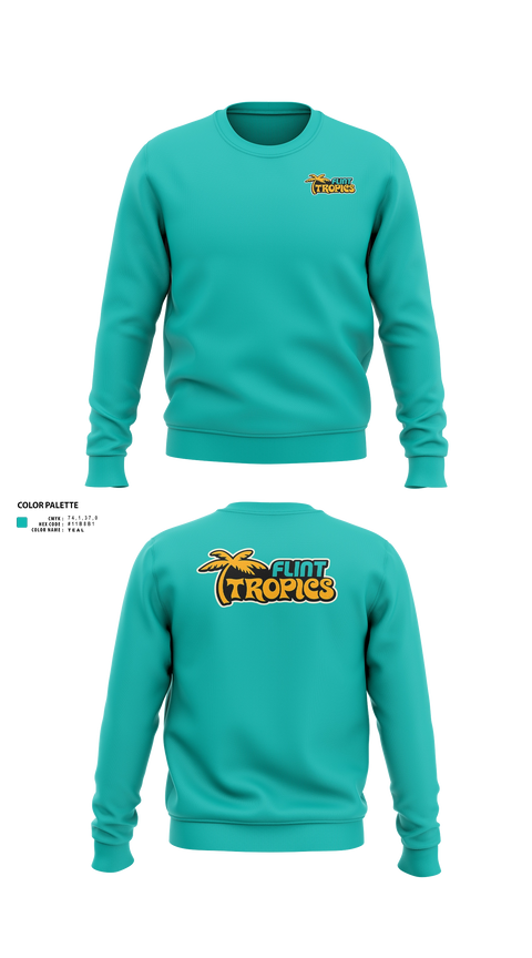 Crew Neck Sweatshirt, Flint Tropics, , Teamtime, Team time, sublimation, custom sports apparel, team uniforms, spirit wear, spiritwear, sports uniforms, custom shirts, team store, custom team store, fundraiser sports, apparel fundraiser