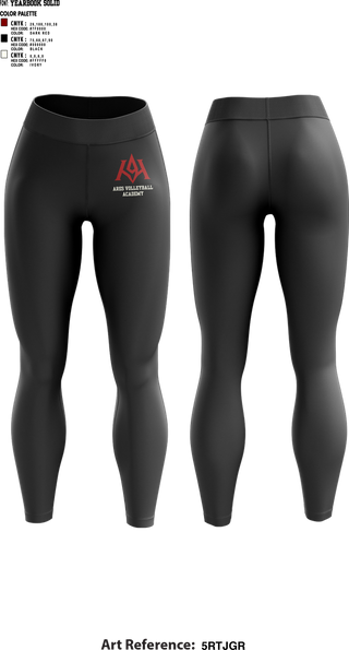 Womens Leggings, Ares Volleyball Academy, Women's Volleyball, Teamtime, Team time, sublimation, custom sports apparel, team uniforms, spirit wear, spiritwear, sports uniforms, custom shirts, team store, custom team store, fundraiser sports, apparel fundraiser
