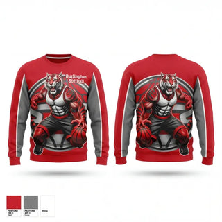 Crew Neck Sweatshirt, Burlington Softball, Softball, Teamtime, Team time, sublimation, custom sports apparel, team uniforms, spirit wear, spiritwear, sports uniforms, custom shirts, team store, custom team store, fundraiser sports, apparel fundraiser