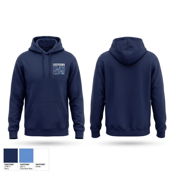 Hoodie, Louisiana Blue Crew, Baseball, Teamtime, Team time, sublimation, custom sports apparel, team uniforms, spirit wear, spiritwear, sports uniforms, custom shirts, team store, custom team store, fundraiser sports, apparel fundraiser
