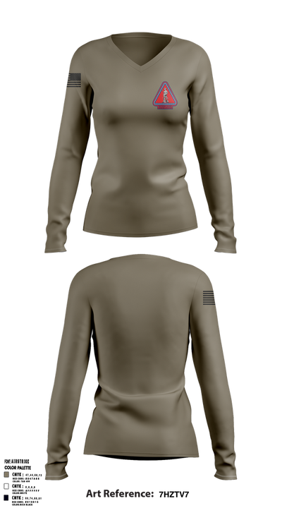 Recruiting and retention battalion Women's Long Sleeve V-neck Shirt - 1