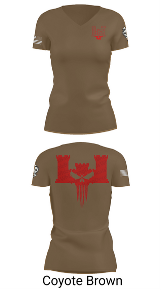 Womens Short Sleeve Vneck Shirt, B co 334th BEB, , Teamtime, Team time, sublimation, custom sports apparel, team uniforms, spirit wear, spiritwear, sports uniforms, custom shirts, team store, custom team store, fundraiser sports, apparel fundraiser