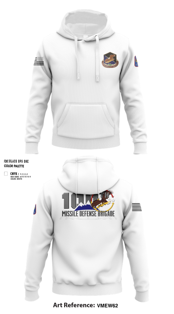 Hoodie, 100th Missile Defense Brigade, , Teamtime, Team time, sublimation, custom sports apparel, team uniforms, spirit wear, spiritwear, sports uniforms, custom shirts, team store, custom team store, fundraiser sports, apparel fundraiser