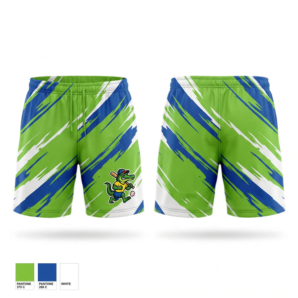 Athletic Shorts With Pockets, Dino Sluggers, Baseball, Teamtime, Team time, sublimation, custom sports apparel, team uniforms, spirit wear, spiritwear, sports uniforms, custom shirts, team store, custom team store, fundraiser sports, apparel fundraiser
