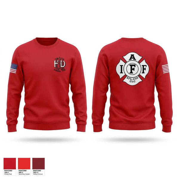 Crew Neck Sweatshirt, Woonsocket, Fire Department, Teamtime, Team time, sublimation, custom sports apparel, team uniforms, spirit wear, spiritwear, sports uniforms, custom shirts, team store, custom team store, fundraiser sports, apparel fundraiser