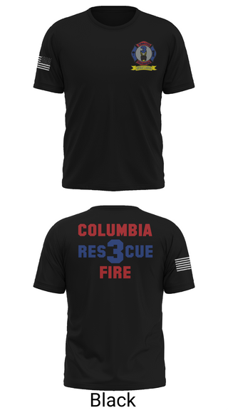 Short Sleeve Performance Shirt, Columbia Fire Department RESCUE3, Fire Department, Teamtime, Team time, sublimation, custom sports apparel, team uniforms, spirit wear, spiritwear, sports uniforms, custom shirts, team store, custom team store, fundraiser sports, apparel fundraiser
