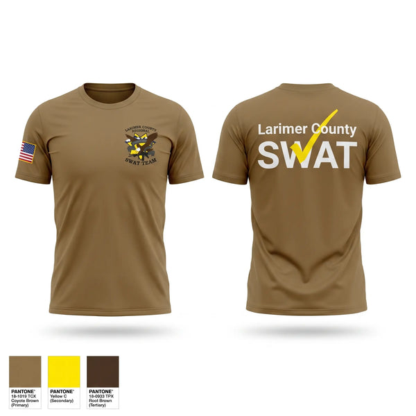 Short Sleeve Performance Shirt, Larimer County Swat, Police, Teamtime, Team time, sublimation, custom sports apparel, team uniforms, spirit wear, spiritwear, sports uniforms, custom shirts, team store, custom team store, fundraiser sports, apparel fundraiser