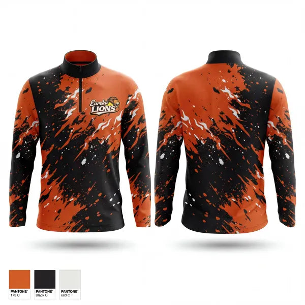 Quarter Zip Jacket, Eureka Lions, Softball, Teamtime, Team time, sublimation, custom sports apparel, team uniforms, spirit wear, spiritwear, sports uniforms, custom shirts, team store, custom team store, fundraiser sports, apparel fundraiser