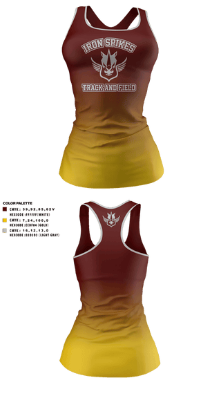 Tank Top, Iron Spikes Track & Field Club, Track & Field, Teamtime, Team time, sublimation, custom sports apparel, team uniforms, spirit wear, spiritwear, sports uniforms, custom shirts, team store, custom team store, fundraiser sports, apparel fundraiser