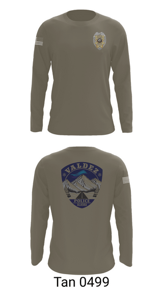 Long Sleeve Performance Shirt, Valdez Police Department, Police, Teamtime, Team time, sublimation, custom sports apparel, team uniforms, spirit wear, spiritwear, sports uniforms, custom shirts, team store, custom team store, fundraiser sports, apparel fundraiser
