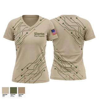 Womens Short Sleeve Vneck Shirt, Siento Peer Support, Fire Department, Teamtime, Team time, sublimation, custom sports apparel, team uniforms, spirit wear, spiritwear, sports uniforms, custom shirts, team store, custom team store, fundraiser sports, apparel fundraiser