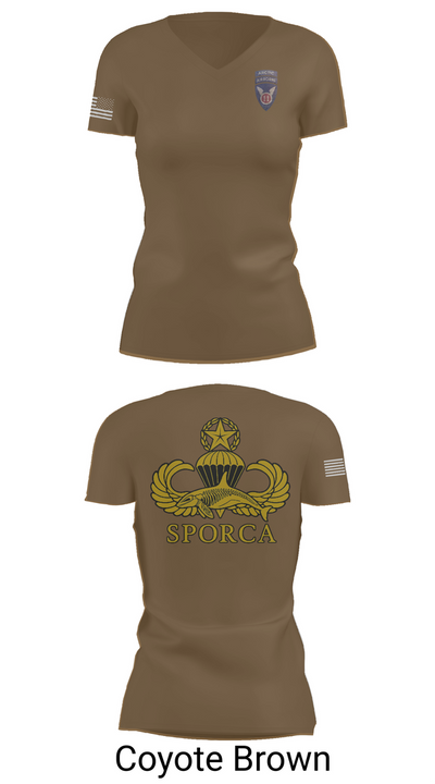 HHC, 725th BSB, 2/11 ABN 60450705 Women's Short Sleeve V-neck Shirt - 8
