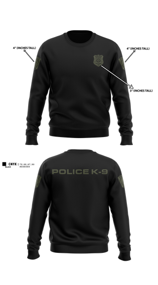Crew Neck Sweatshirt, A.C.E., Police, Teamtime, Team time, sublimation, custom sports apparel, team uniforms, spirit wear, spiritwear, sports uniforms, custom shirts, team store, custom team store, fundraiser sports, apparel fundraiser