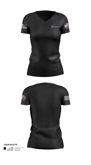 Womens Short Sleeve Vneck Shirt, Elkader Police Department, Police, Teamtime, Team time, sublimation, custom sports apparel, team uniforms, spirit wear, spiritwear, sports uniforms, custom shirts, team store, custom team store, fundraiser sports, apparel fundraiser