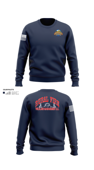 Crew Neck Sweatshirt, Rural fire wildland management LLC, Fire Department, Teamtime, Team time, sublimation, custom sports apparel, team uniforms, spirit wear, spiritwear, sports uniforms, custom shirts, team store, custom team store, fundraiser sports, apparel fundraiser