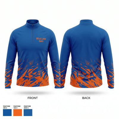 Wind Lake Owls Quarter Zip Jacket - 1