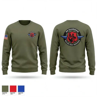 Crew Neck Sweatshirt, K-9 Guardian Police Dog Services, Police, Teamtime, Team time, sublimation, custom sports apparel, team uniforms, spirit wear, spiritwear, sports uniforms, custom shirts, team store, custom team store, fundraiser sports, apparel fundraiser